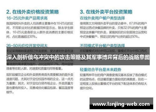 深入剖析俄乌冲突中的攻击策略及其军事博弈背后的战略意图